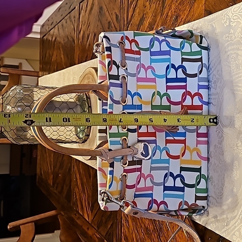 Dooney & Bourke Vintage Tasseled Multicolored Satchel Handbag Bag - OS - Picture 11 of 12
